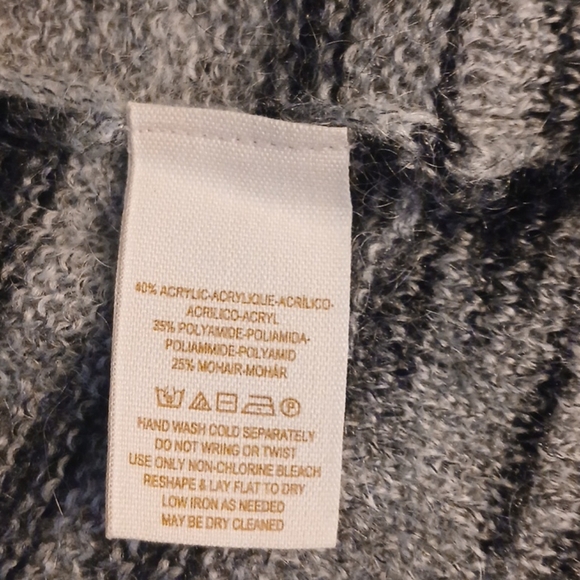 Free People Animal Print Draped Cardigan Gray and Black Button Down Sweater - Picture 7 of 9